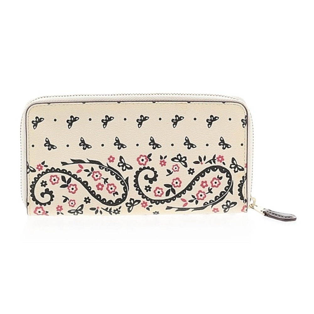 Coach Accordion Zip Wallet in Butterfly Bandana Print EUC - Picture 2 of 2